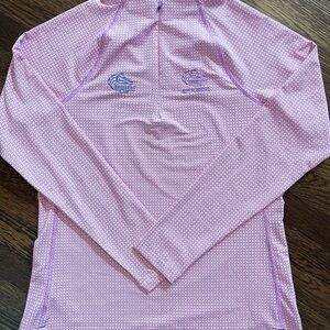 Peter Millar Pink Purple Quarter Zip Pullover Medium Breeders’ Cup